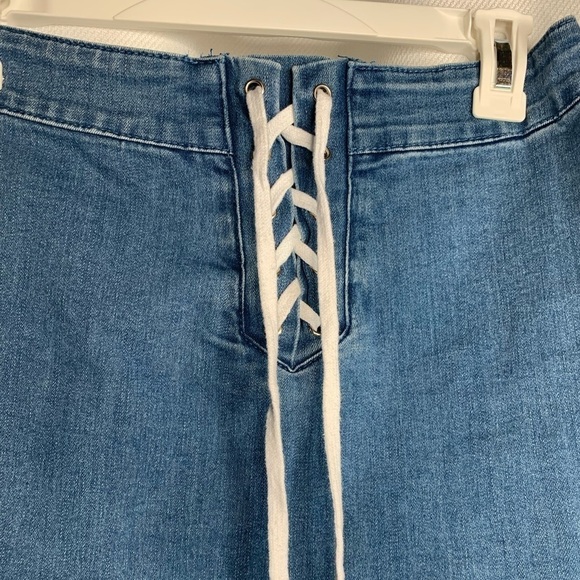 FOREVER 21 Lace up mini denim skirt - Picture 6 of 8